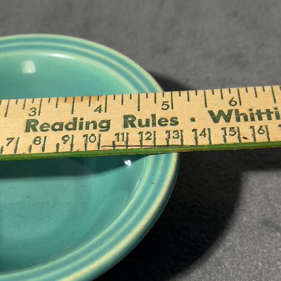 Bauer Vintage Plain Ware Pudding Bowl Green turquoise 5" - Picture 6 of 6